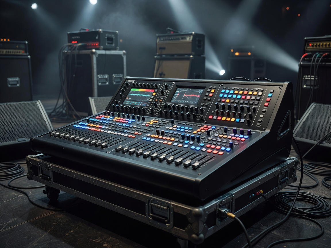 DMX lighting console deck backline